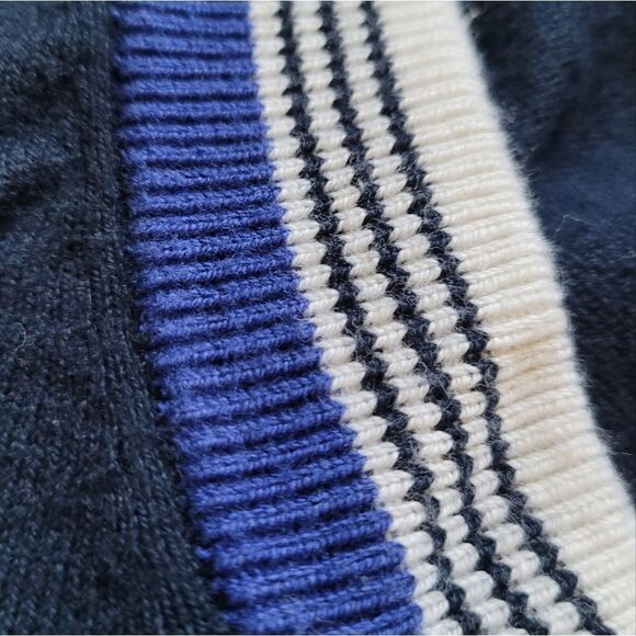 Sean Jean Tipped V Neck Knit Sweater XL - Picture 5 of 7